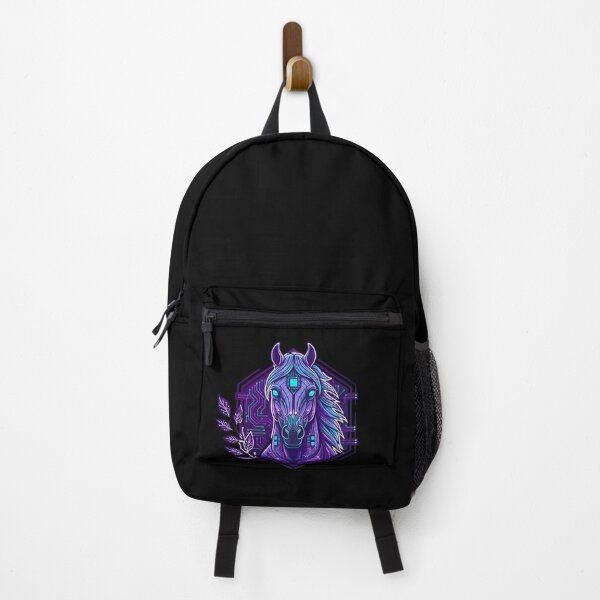 Item preview, Cyber Horse Futuristic Stallion - Neon Circuit Digital Animal Art designed and sold by AbulailArt.