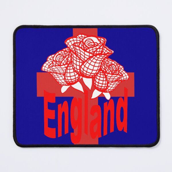 Item preview, Red England Text Isolated St George Cross And Roses designed and sold by taiche.