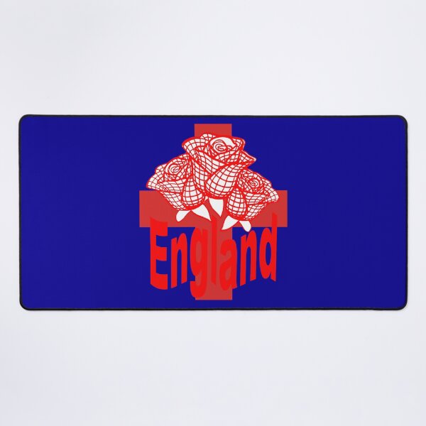 Item preview, Red England Text Isolated St George Cross And Roses designed and sold by taiche.