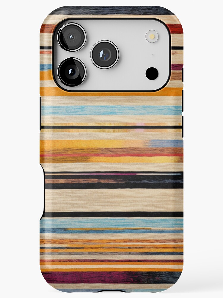 Thumbnail 1 of 4, iPhone Case, Moroccan Rug Stripes Pattern designed and sold by GrinGalore.