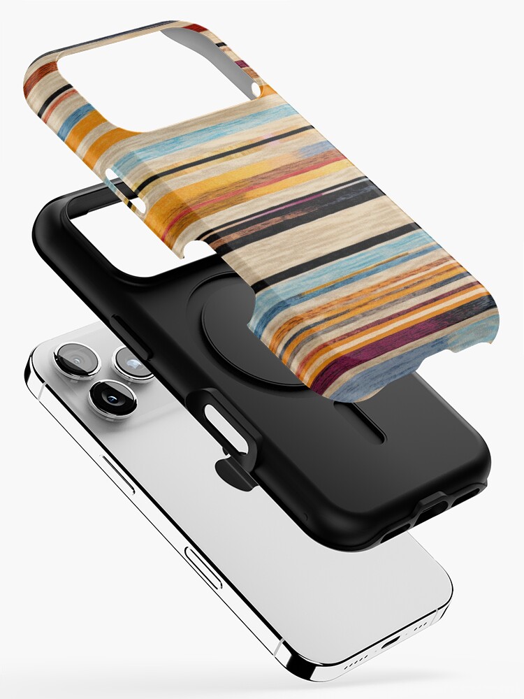 Thumbnail 2 of 4, iPhone Case, Moroccan Rug Stripes Pattern designed and sold by GrinGalore.
