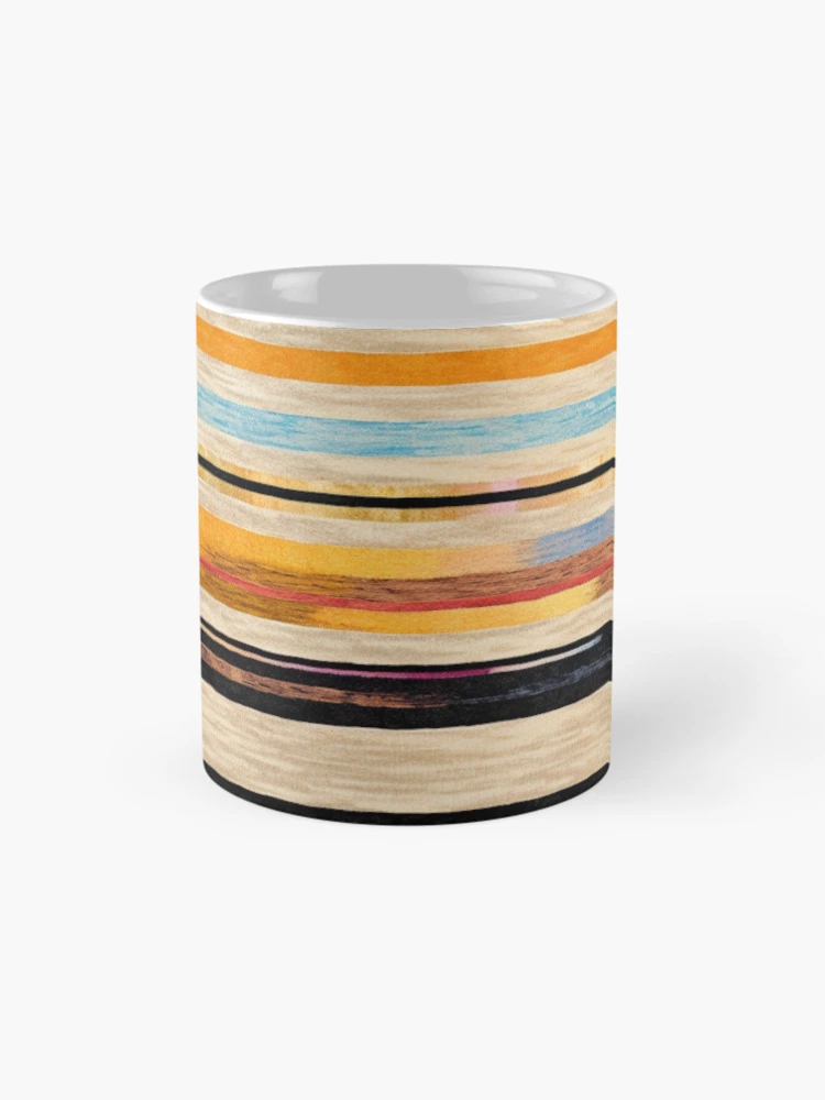 Thumbnail 4 of 6, Coffee Mug, Moroccan Rug Stripes Pattern designed and sold by GrinGalore.