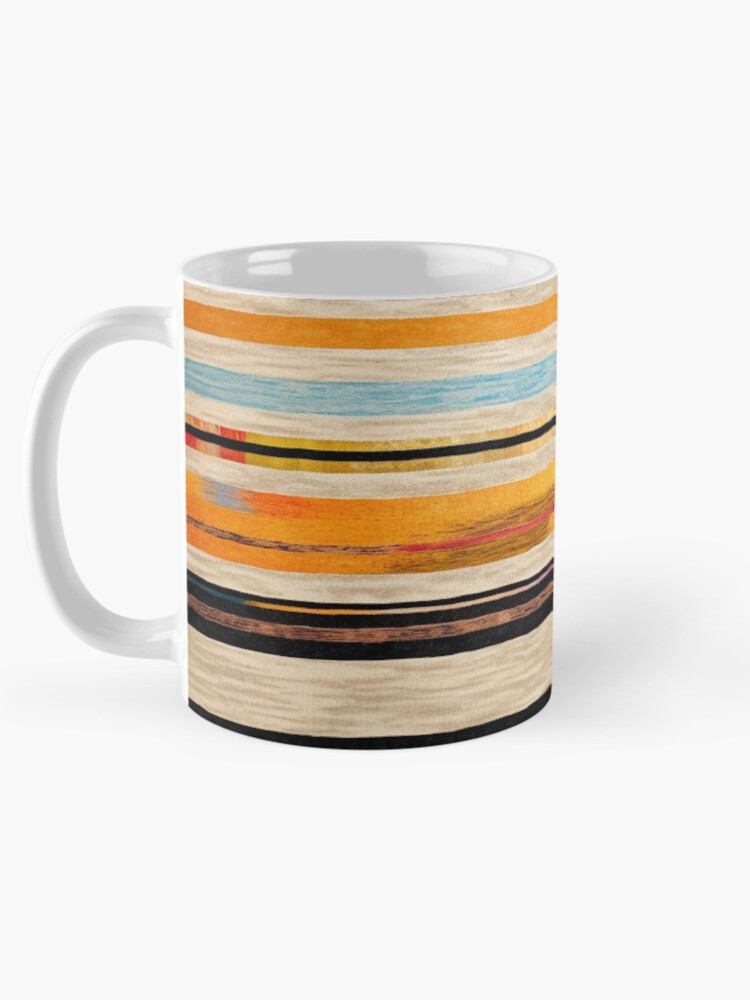 Thumbnail 5 of 6, Coffee Mug, Moroccan Rug Stripes Pattern designed and sold by GrinGalore.