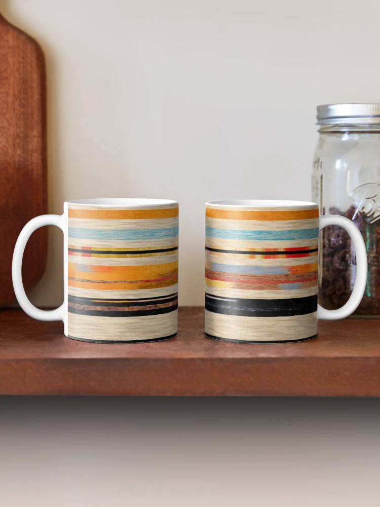 Thumbnail 2 of 6, Coffee Mug, Moroccan Rug Stripes Pattern designed and sold by GrinGalore.