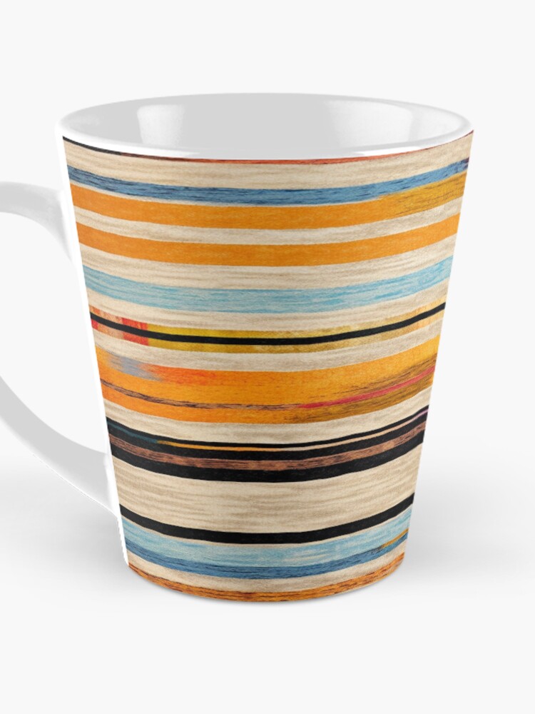 Thumbnail 3 of 4, Coffee Mug, Moroccan Rug Stripes Pattern designed and sold by GrinGalore.