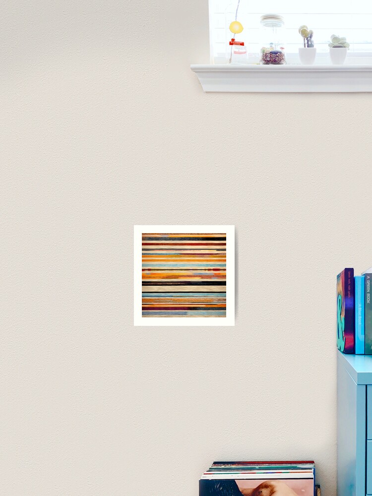 Thumbnail 2 of 3, Art Print, Moroccan Rug Stripes Pattern designed and sold by GrinGalore.
