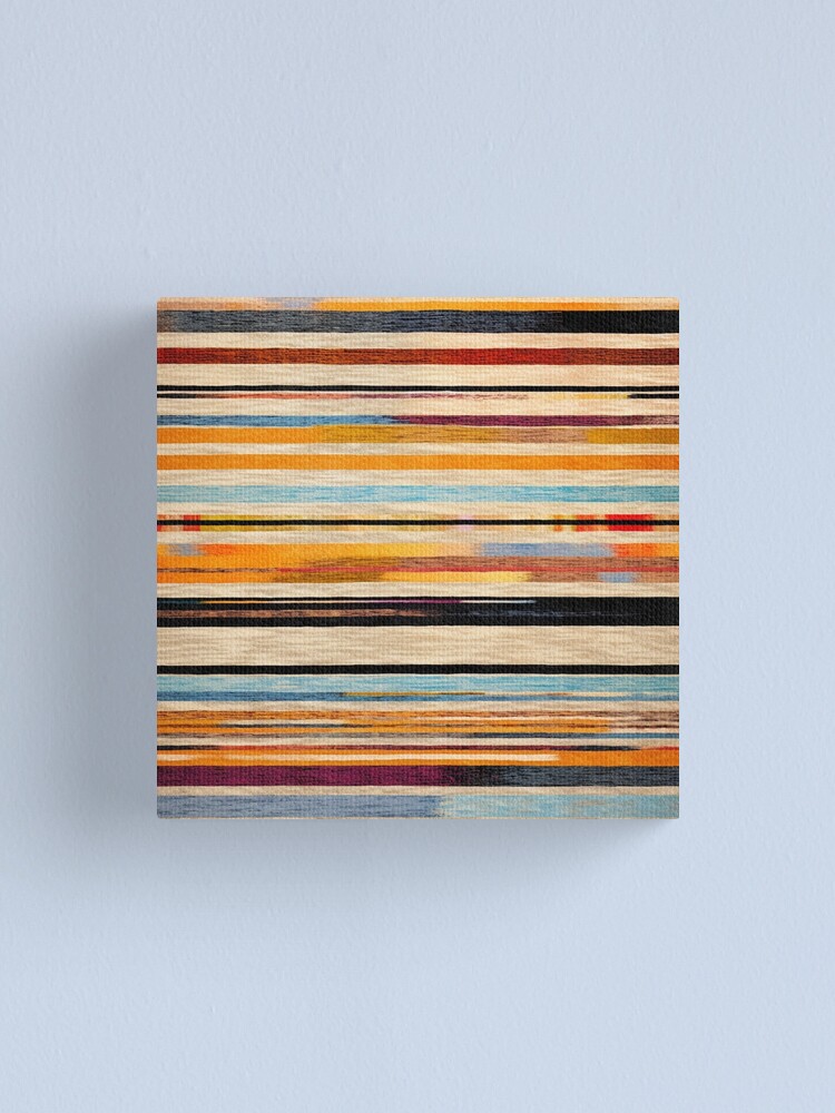 Thumbnail 1 of 3, Canvas Print, Moroccan Rug Stripes Pattern designed and sold by GrinGalore.