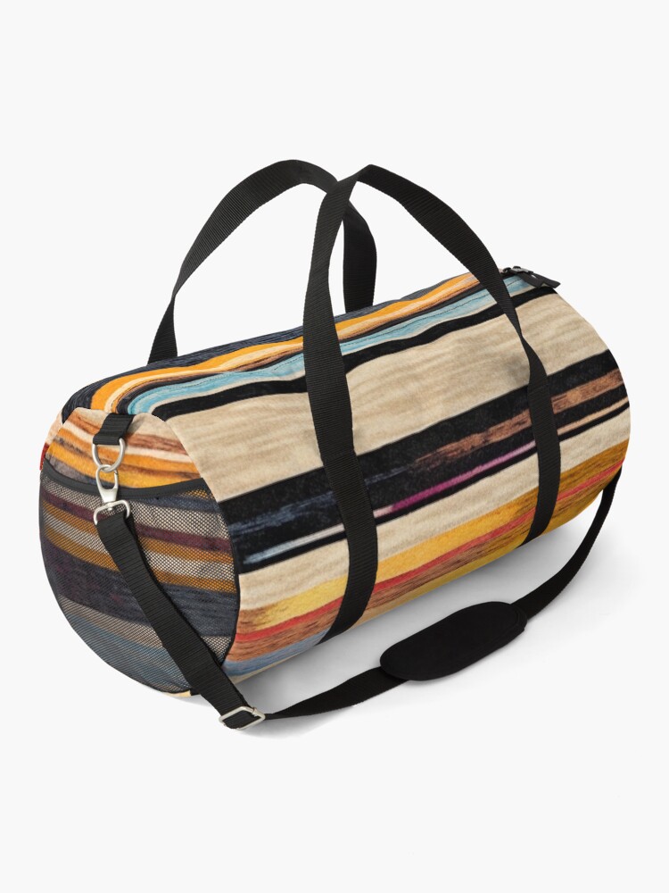 Thumbnail 2 of 3, Duffle Bag, Moroccan Rug Stripes Pattern designed and sold by GrinGalore.