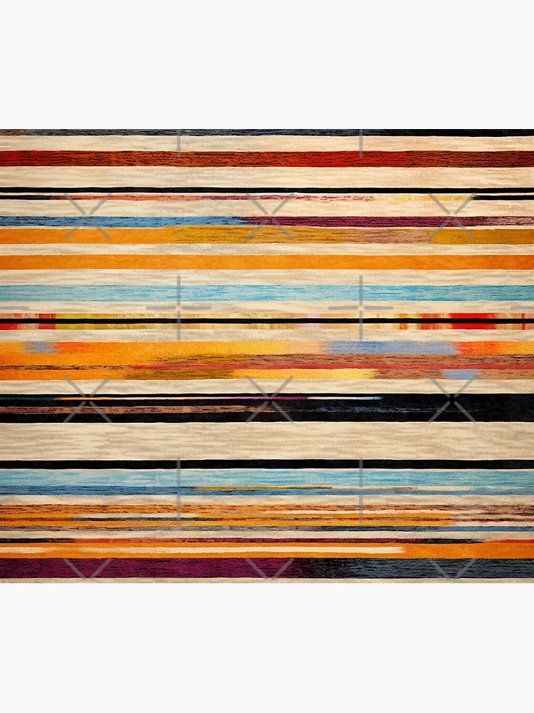 Thumbnail 6 of 6, Throw Blanket, Moroccan Rug Stripes Pattern designed and sold by GrinGalore.