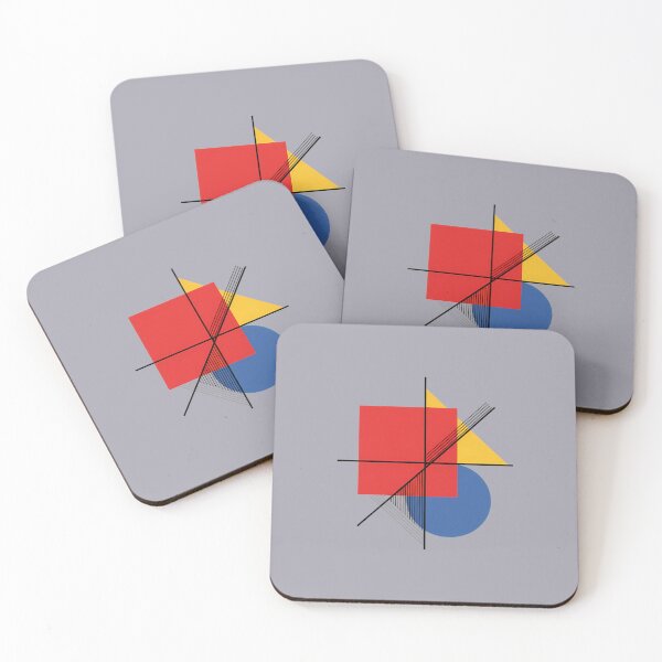 Item preview, Bauhaus Geometric Abstract Art Constructive Red Blue Yellow Design designed and sold by ViviNyks.