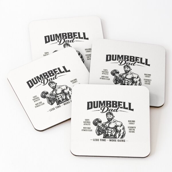 Item preview, Dumbbell Dad Fitness Gym Lifestyle Father Design designed and sold by Pawsome Quotes.