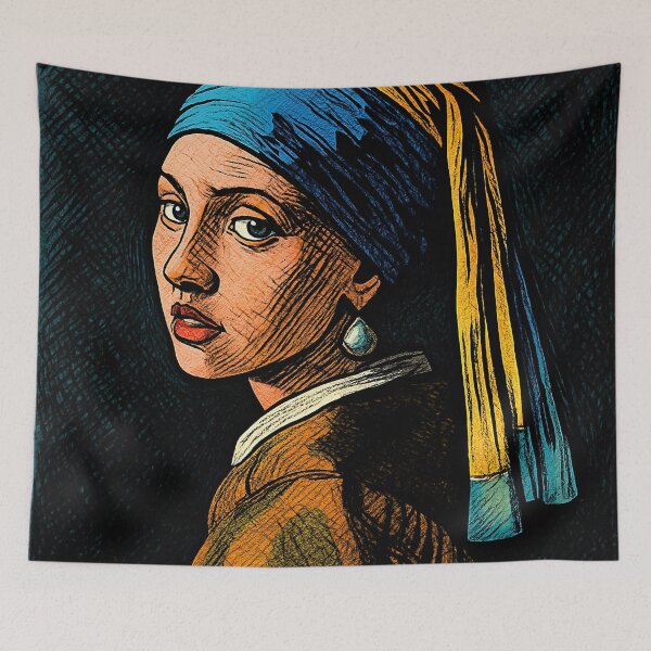 Item preview, Johannes Vermeer, portrait | Comics - Cartoon style designed and sold by ComicsFactory.