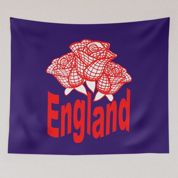 Item preview, Red England Text With Abstract English Rose designed and sold by taiche.