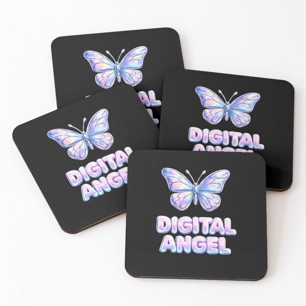 Item preview, Y2K Chrome Butterfly Digital Angel – Early 2000s Aesthetic Retro Pop Art designed and sold by TTStudio.