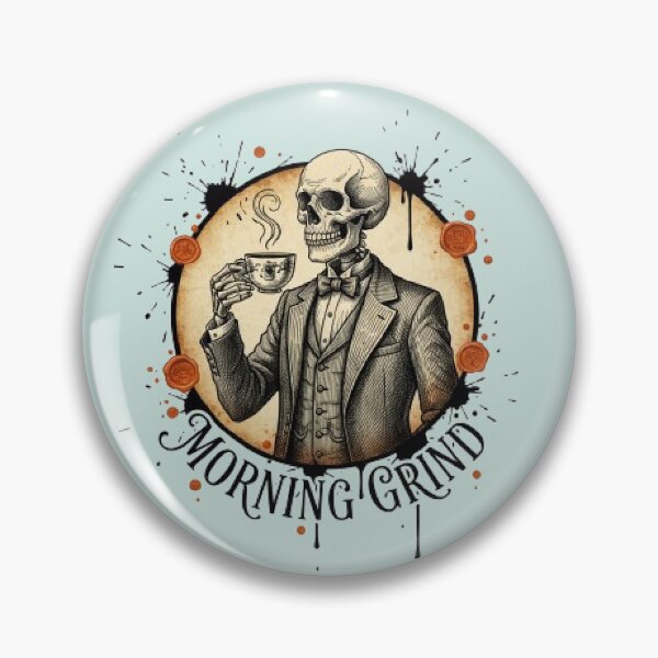 Item preview, Morning Grind Sophisticated Skeleton designed and sold by MinimalistMint.