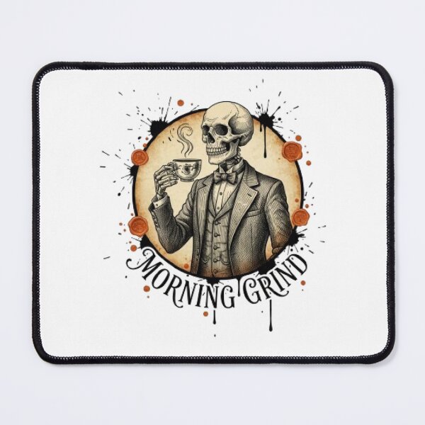 Item preview, Morning Grind Sophisticated Skeleton designed and sold by MinimalistMint.
