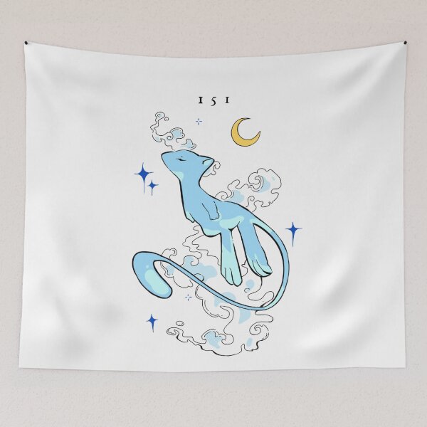 Item preview, Celestial Cat – Dreamy Moon & Clouds Illustration designed and sold by Kimoon Art Store.