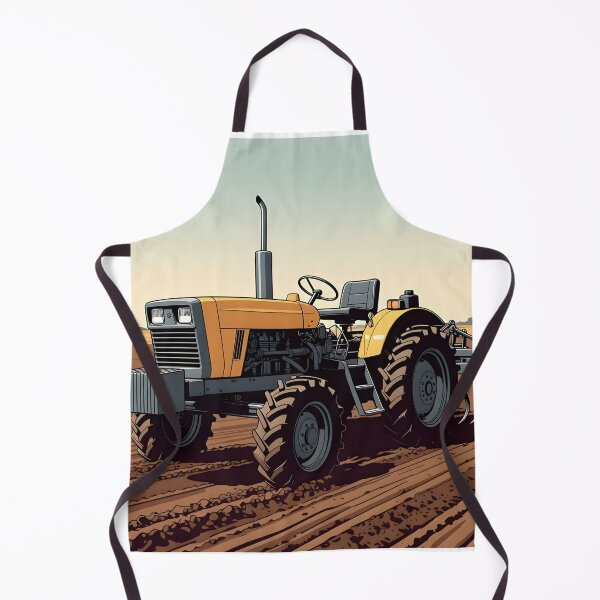 Item preview, Tractor illustration on field designed and sold by SunDrift.