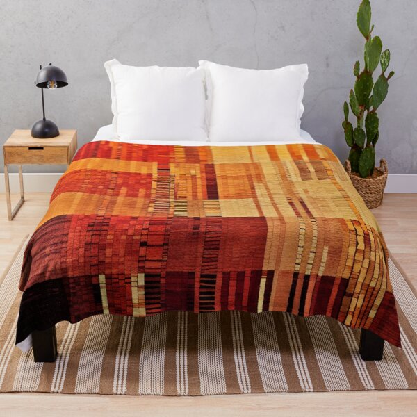 Item preview, Warm Yellow Red Wool Moroccan Rug designed and sold by GrinGalore.