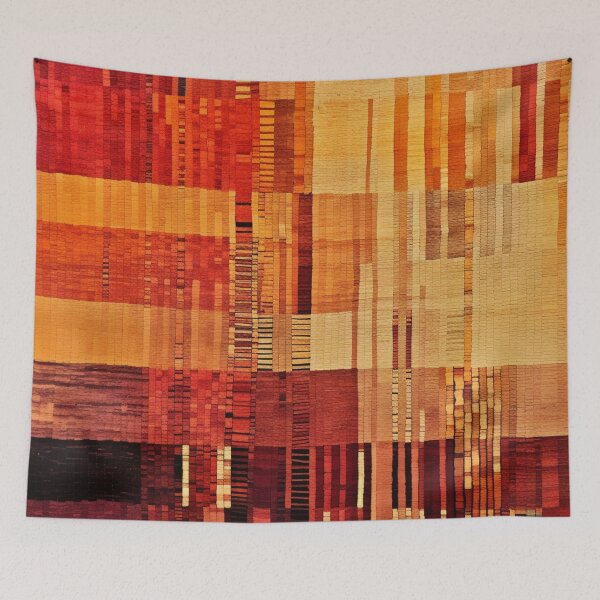 Item preview, Warm Yellow Red Wool Moroccan Rug designed and sold by GrinGalore.
