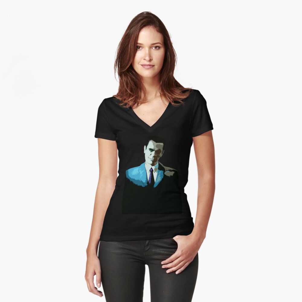 Aperçu de l'œuvre T-shirt moulant col V créée et vendue par chonnychu.