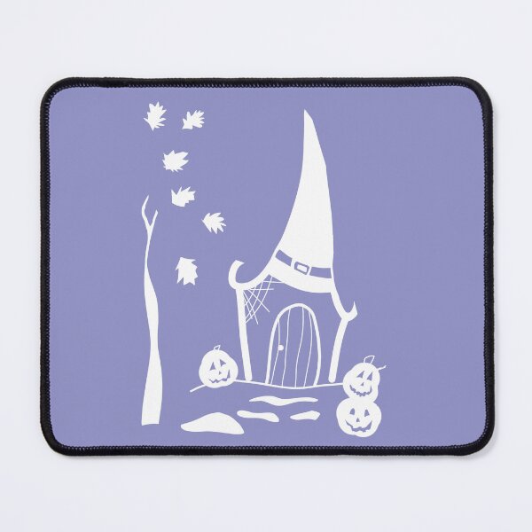 Artikelvorschau, Retro-Halloween-Hexenhäuschen-Illustration entworfen und verkauft von ArtbyPriscilla.