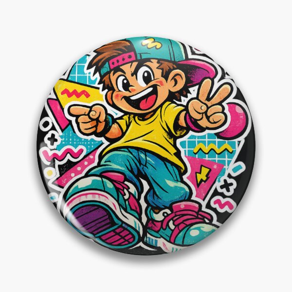 Item preview, 90s Retro Cartoon Character – Neon Memphis Nostalgia Aesthetic designed and sold by TTStudio.