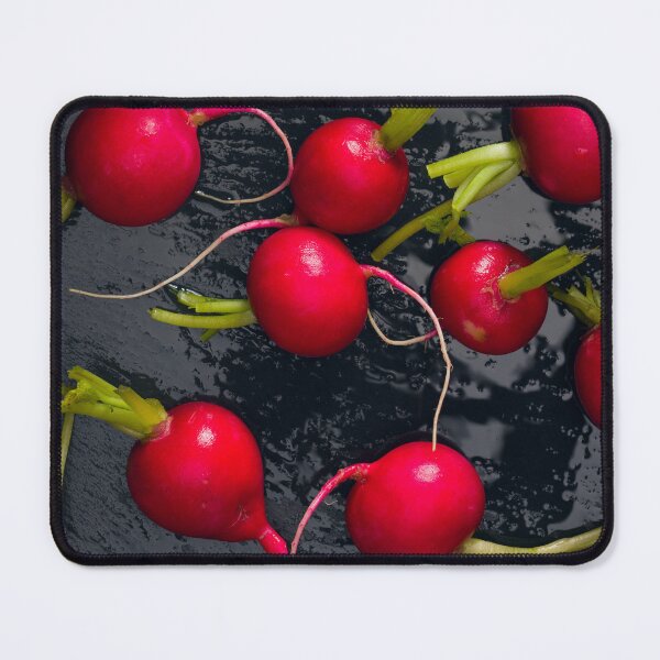 Item preview, Fresh Red Radishes on Black Slate designed and sold by SergeiLorgus.