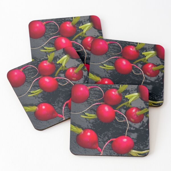 Item preview, Fresh Red Radishes on Black Slate designed and sold by SergeiLorgus.