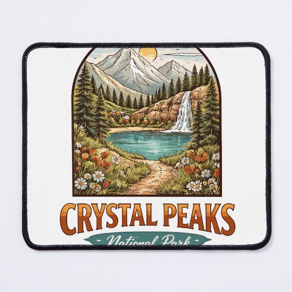 Item preview, Crystal Peaks National Park Vintage Landscape designed and sold by Matinez Pink.