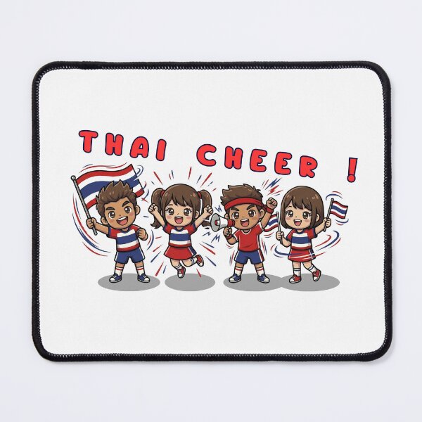 Item preview, Thailand Cheer Squad – Cute Thai Supporters Cartoon | Thai Pride Sports Fan Art designed and sold by Beeform.