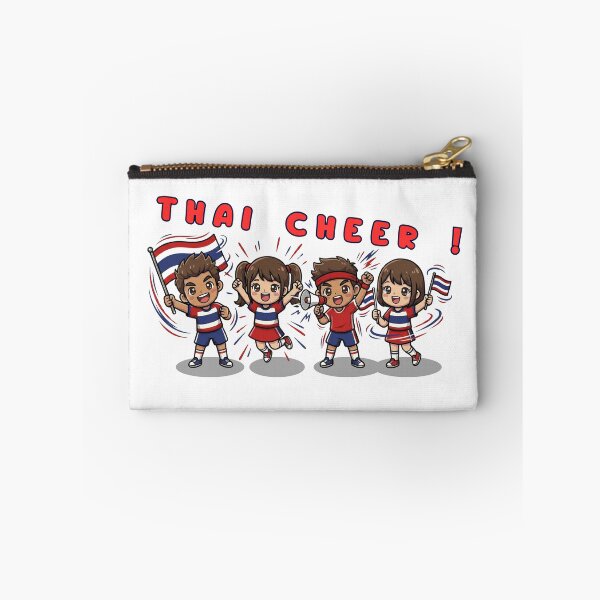 Item preview, Thailand Cheer Squad – Cute Thai Supporters Cartoon | Thai Pride Sports Fan Art designed and sold by Beeform.
