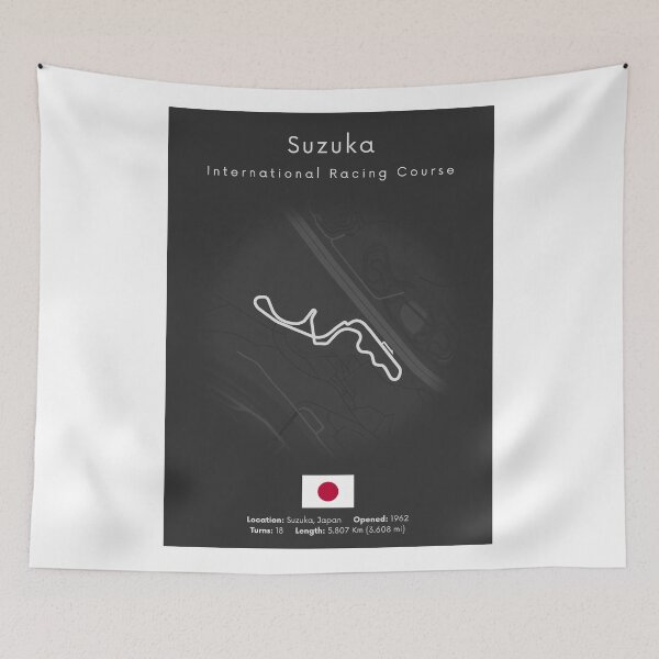 Item preview, Suzuka Circuit Track Map Poster Minimalist Motorsport Art designed and sold by shopcanva.