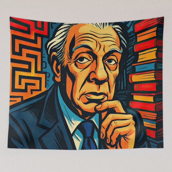 Item preview, Jorge Luis Borges, author  | Comics - Cartoon style designed and sold by ComicsFactory.