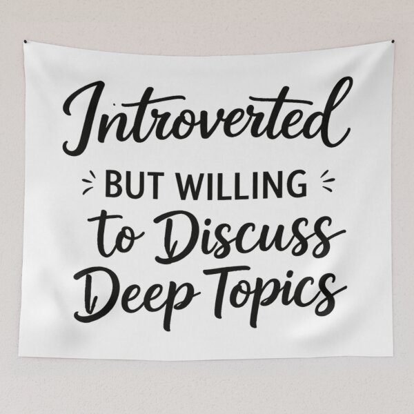 Item preview, Introverted But Willing to Discuss Deep Topics T-Shirt designed and sold by IM Hunter.