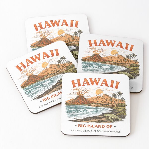 Item preview, Hawaii Big Island – Volcanic Sunset Retro Art designed and sold by Matinez Pink.
