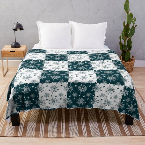 Item preview, White and teal interchange web pattern designed and sold by serenebookworm.