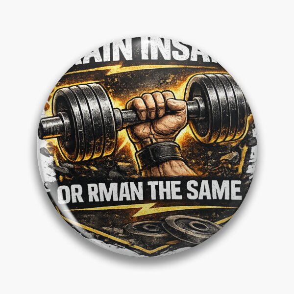 Item preview, Train Insane or Remain the Same Gym Sticker – Hardcore Workout Motivation Quote designed and sold by RepRepublic.