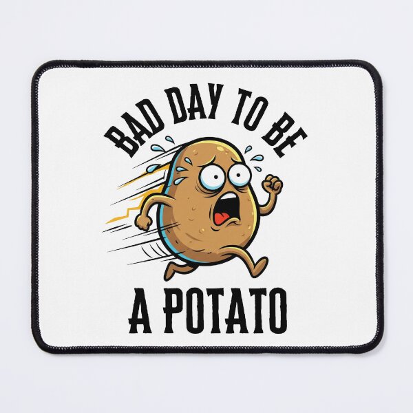 Item preview, Bad Day To Be A Potato – Funny Running Food Humor Cartoon designed and sold by JB-designstudio.