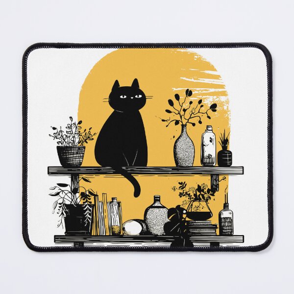 Item preview, Cat on a Shelf Yellow designed and sold by ObiWanKenobi03.