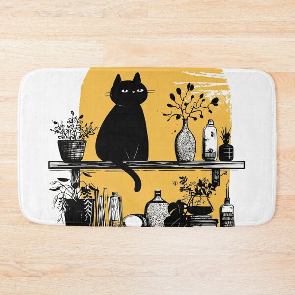 Item preview, Cat on a Shelf Yellow designed and sold by ObiWanKenobi03.