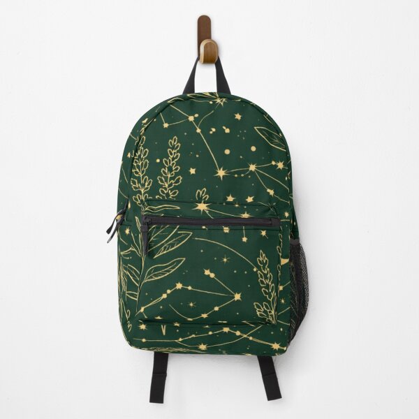 Item preview, Mystical Emerald & Gold Botanical Celestial Herbs Seamless Pattern designed and sold by MonaRose_Art.