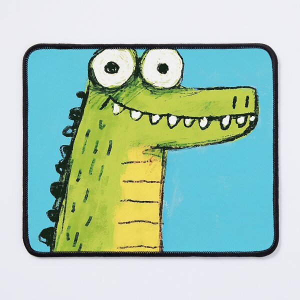 Item preview, Happy smiling crocodile with bubble eyes and sharp teeth designed and sold by 516 Studio.