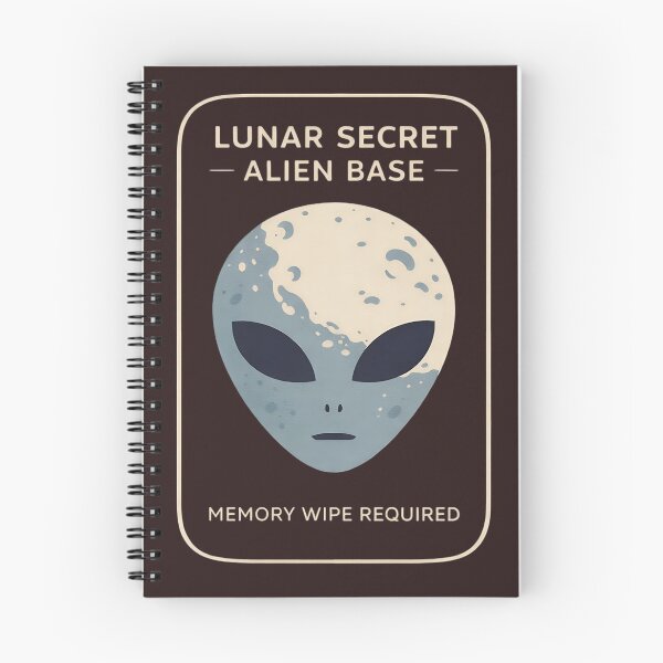 Item preview, Lunar Secret Alien Base - Memory Wipe Required - Minimalist UFO Design - Space Tourism Shirt  designed and sold by Halejo68.