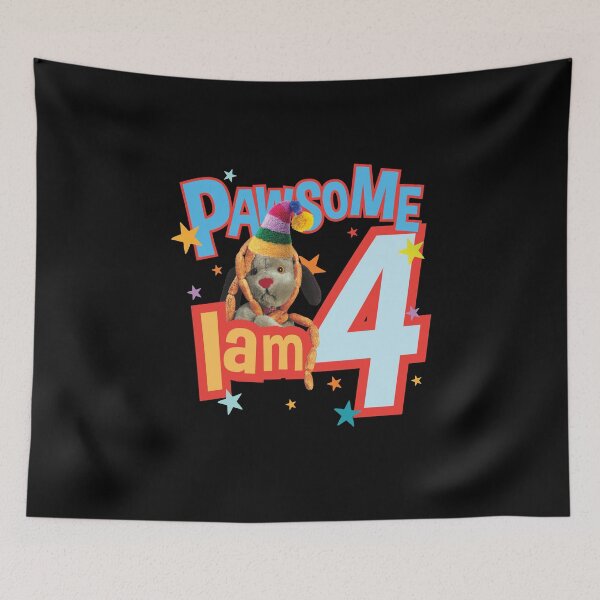 Item preview,  Sooty Sweep I Am Four 4th Birthday Pawsome Kids designed and sold by All-And-Every.