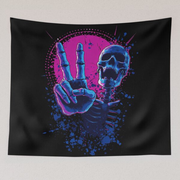 Item preview, Skeleton with a Peace Sign designed and sold by ObiWanKenobi03.