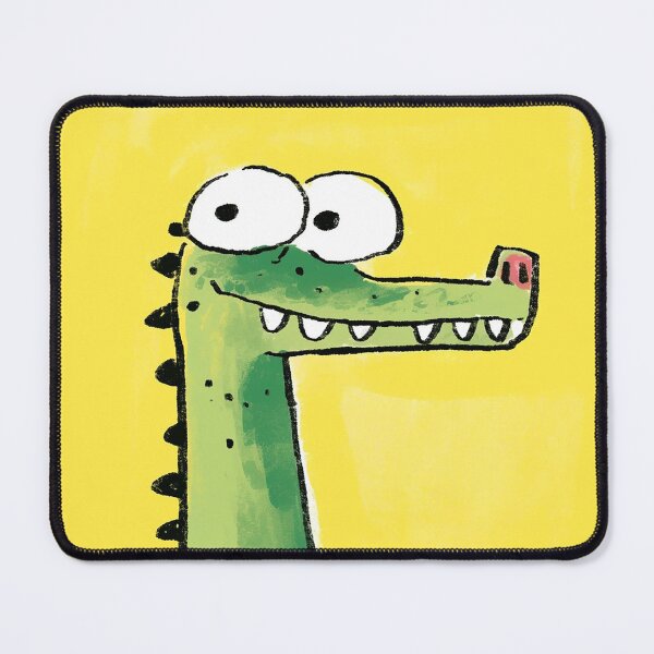 Item preview, Happy smiling crocodile with bubble eyes and sharp teeth designed and sold by 516 Studio.