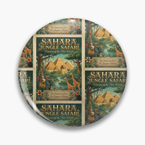 Item preview, Sahara Jungle Safari - Vintage Travel Poster designed and sold by Cosmic-Vault.