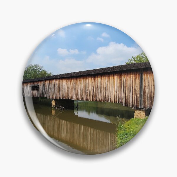 Item preview, Old Wooden Covered Bridge Landscape designed and sold by CrowBirdMedia.