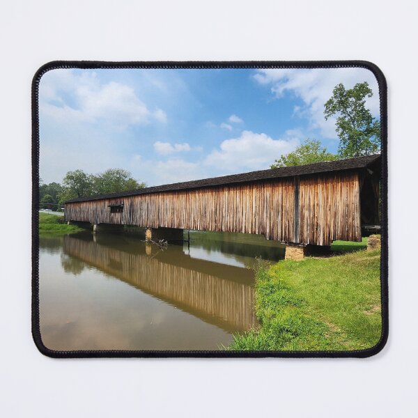 Item preview, Old Wooden Covered Bridge Landscape designed and sold by CrowBirdMedia.